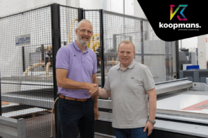 Rolf Franke en Frank Koopmans, samen voor de samenwerking tussen koopmans. printmedia en de businessclub rondom de Orange Lions