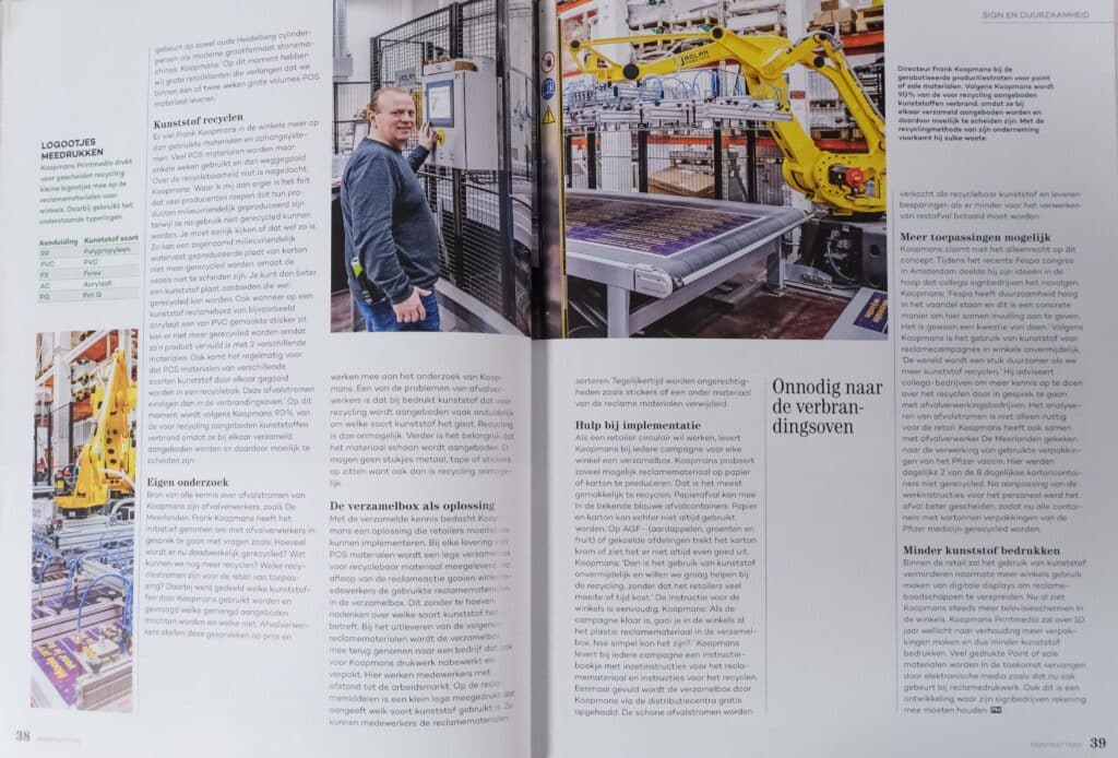 Print matters artikel over Koopmans printmedia en circulair werken